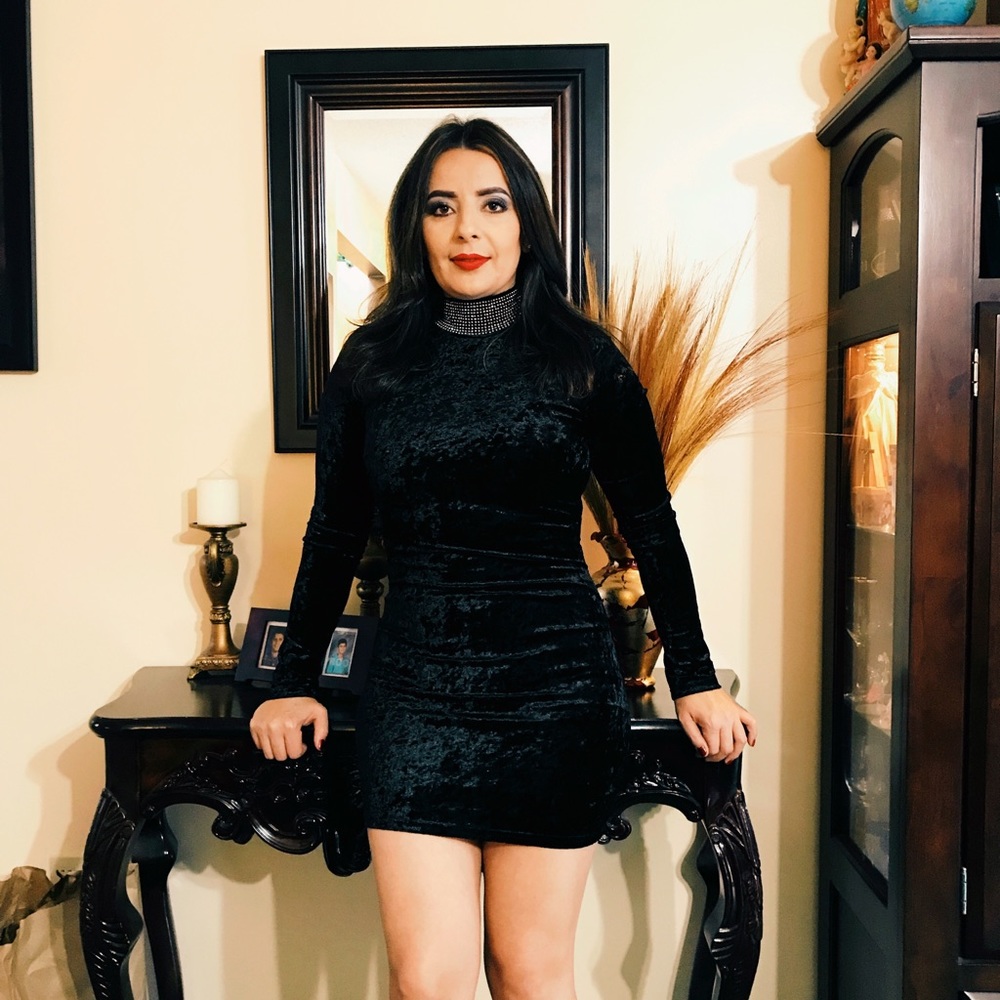 Velvet black dress